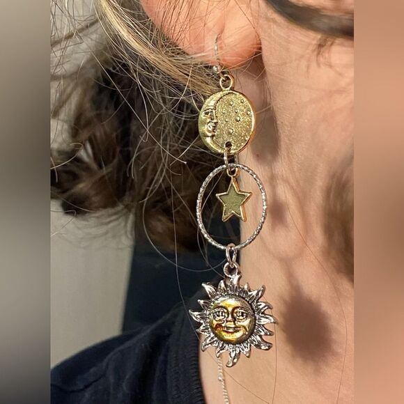 Boho dangle earrings M170 - Picture 2 of 6